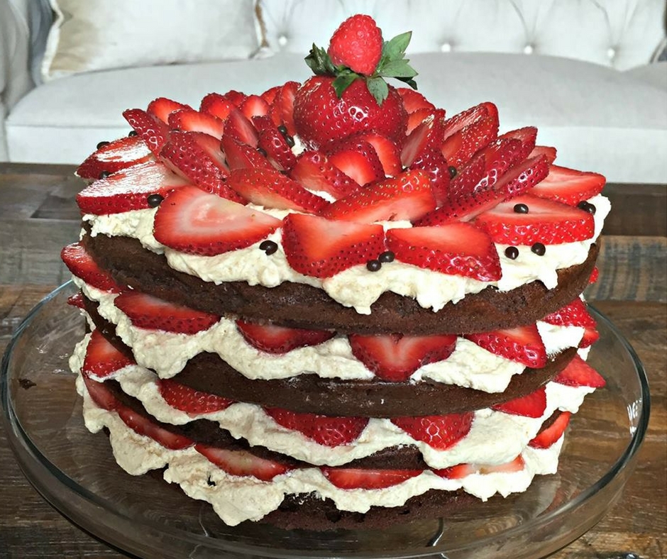 Erica's Sweet Tooth » Strawberry Brownie Layer Cake