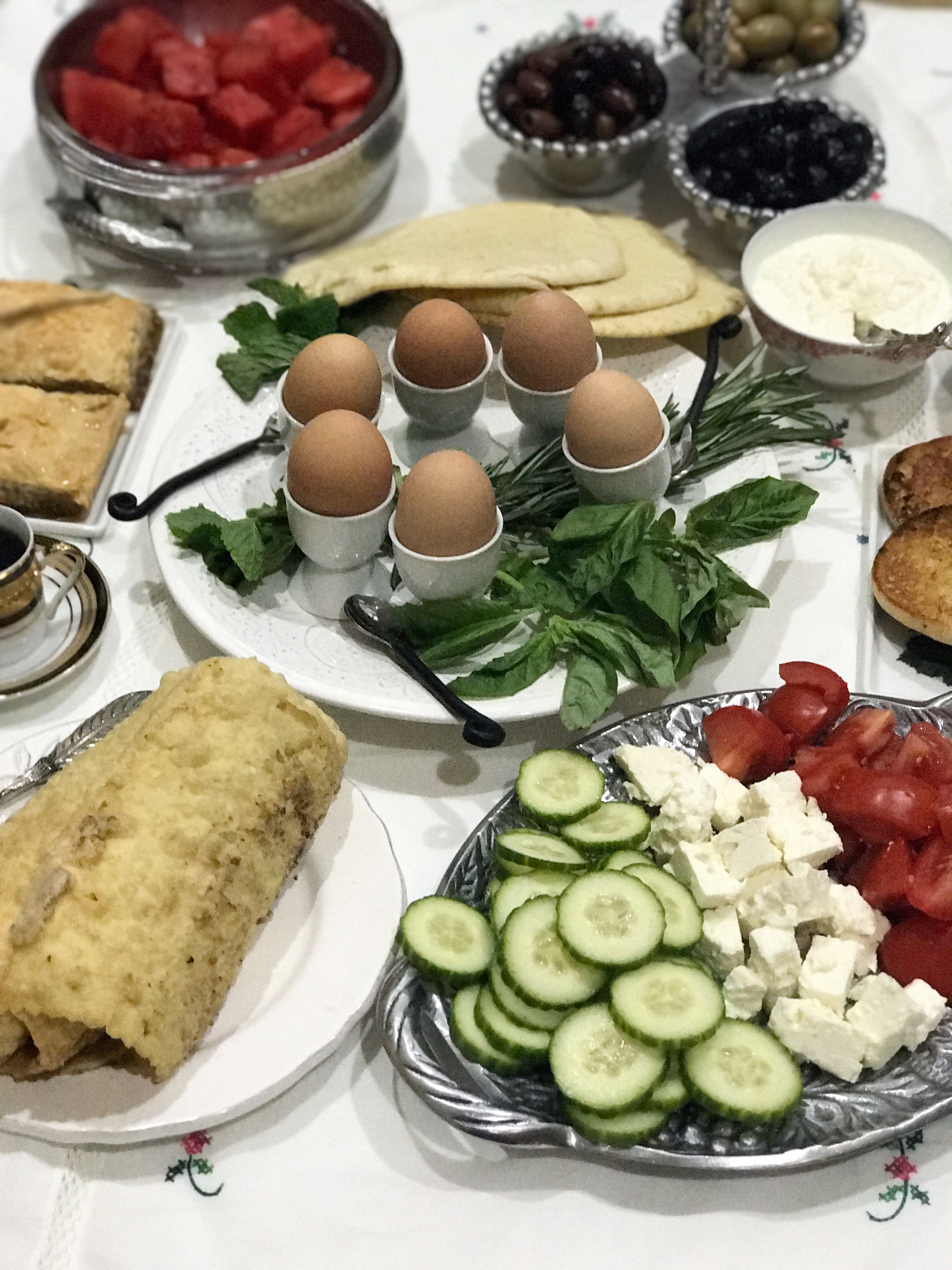 spread of an authentic turkish breakfast