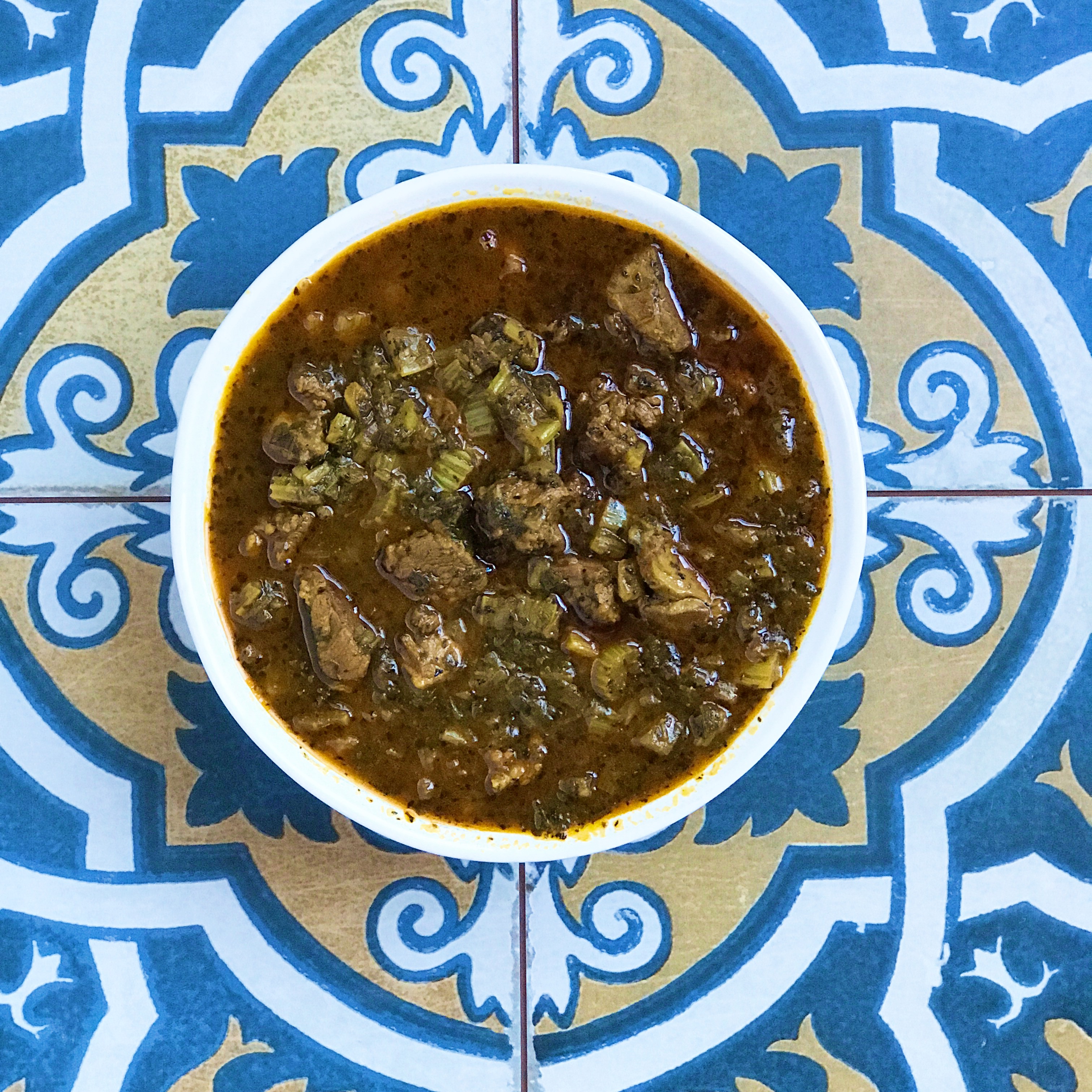 khoresht karafs in a bowl