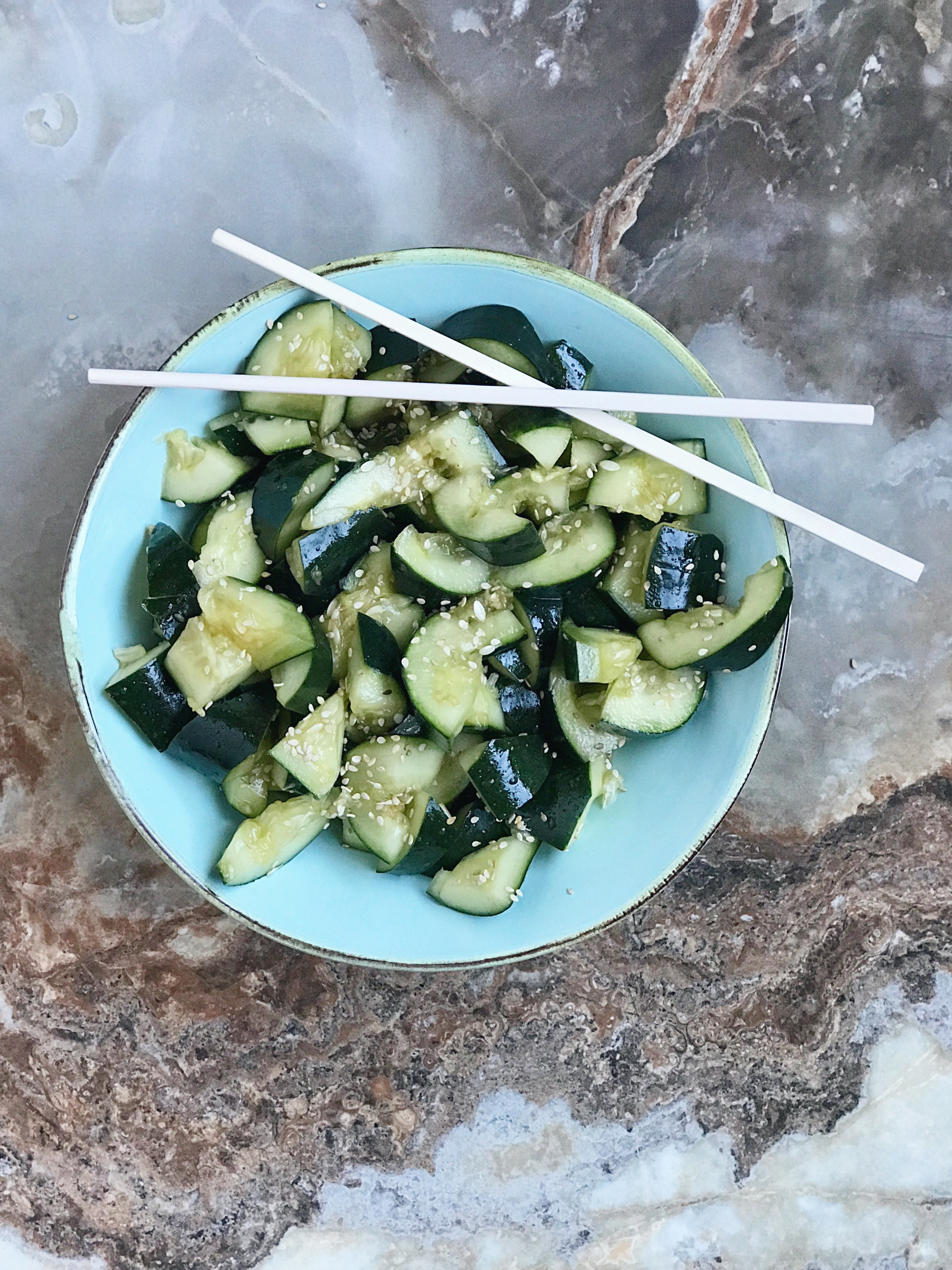 chinese inspired smashed cucumber salad