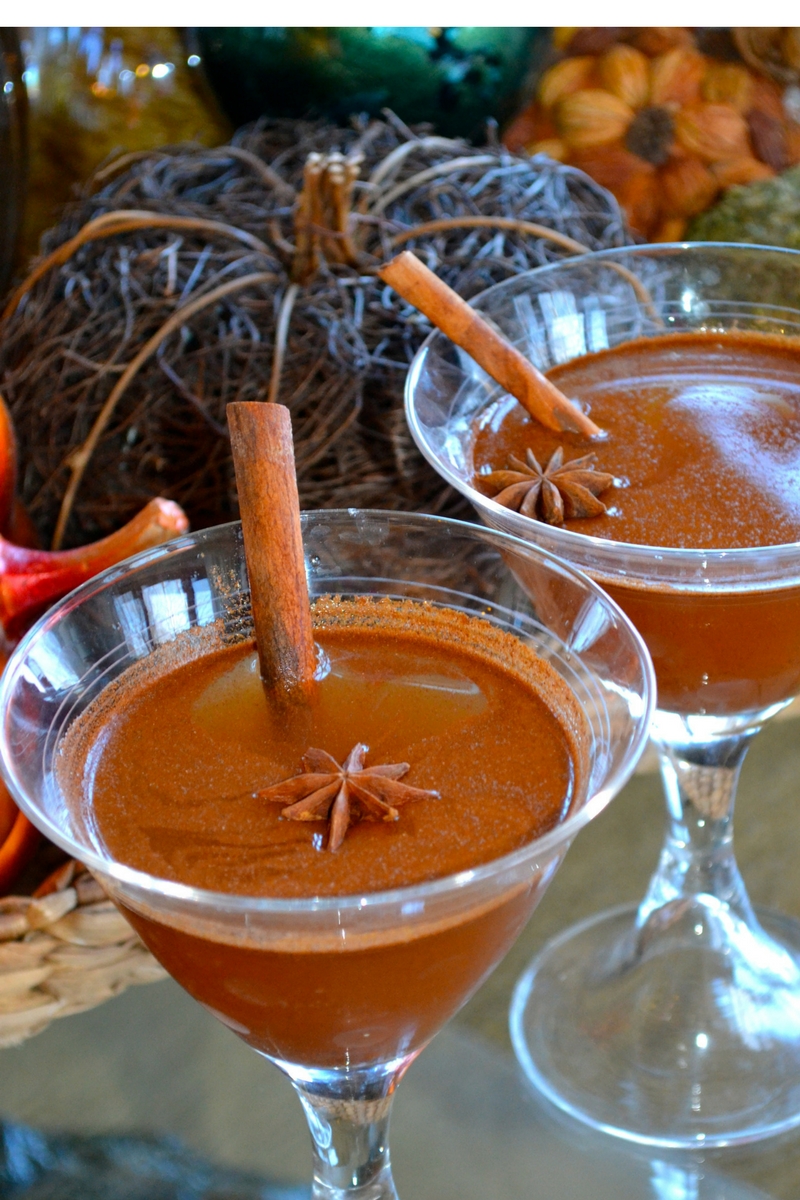 spiced apple cider martinis