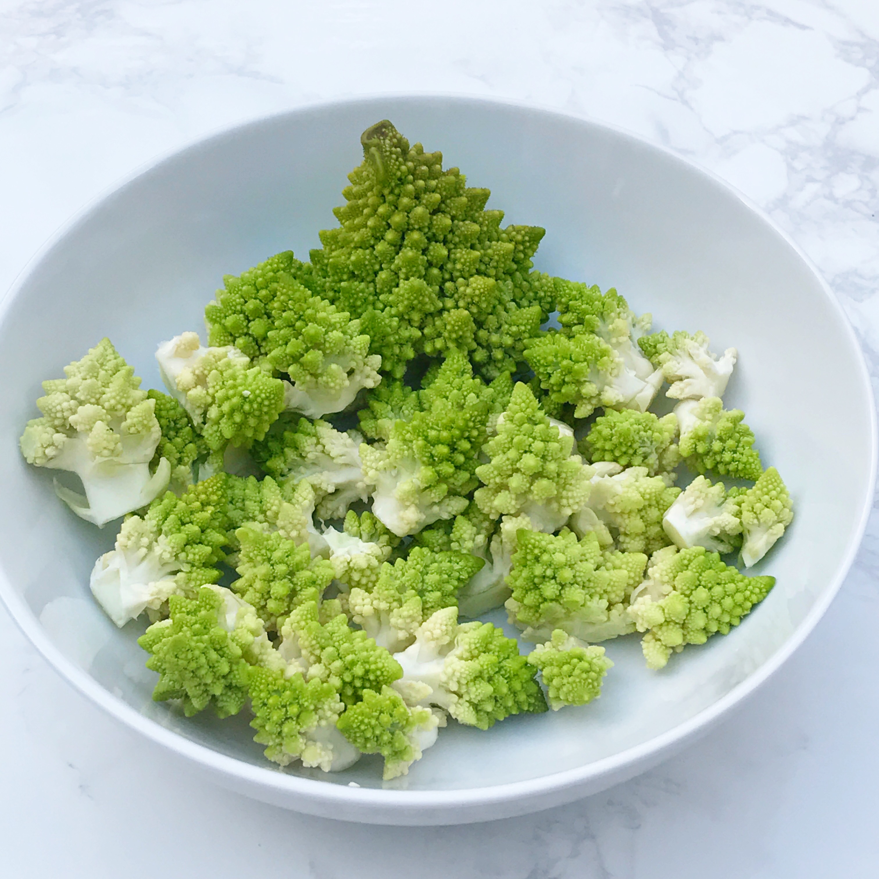 plate of romanesco broccoli
