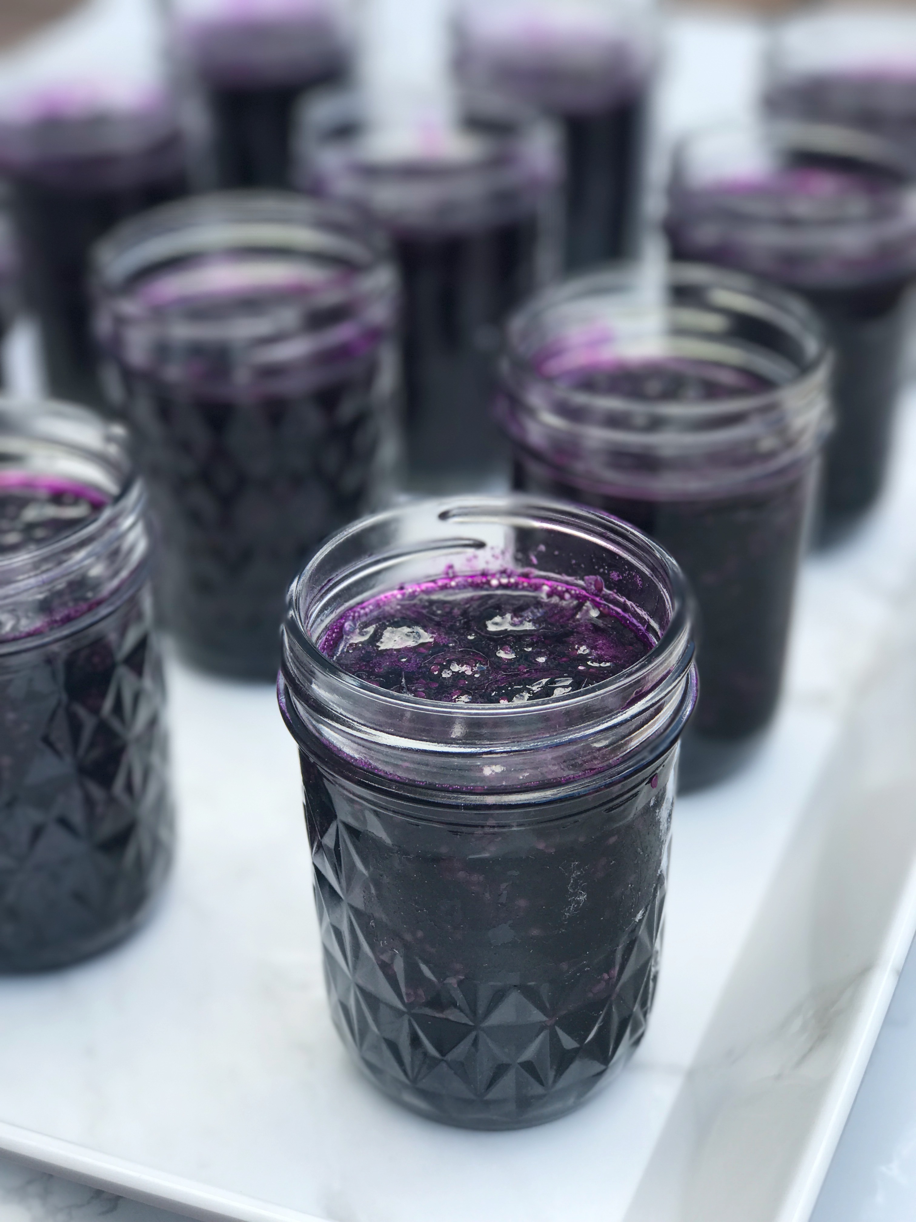 jars of huckleberry jam
