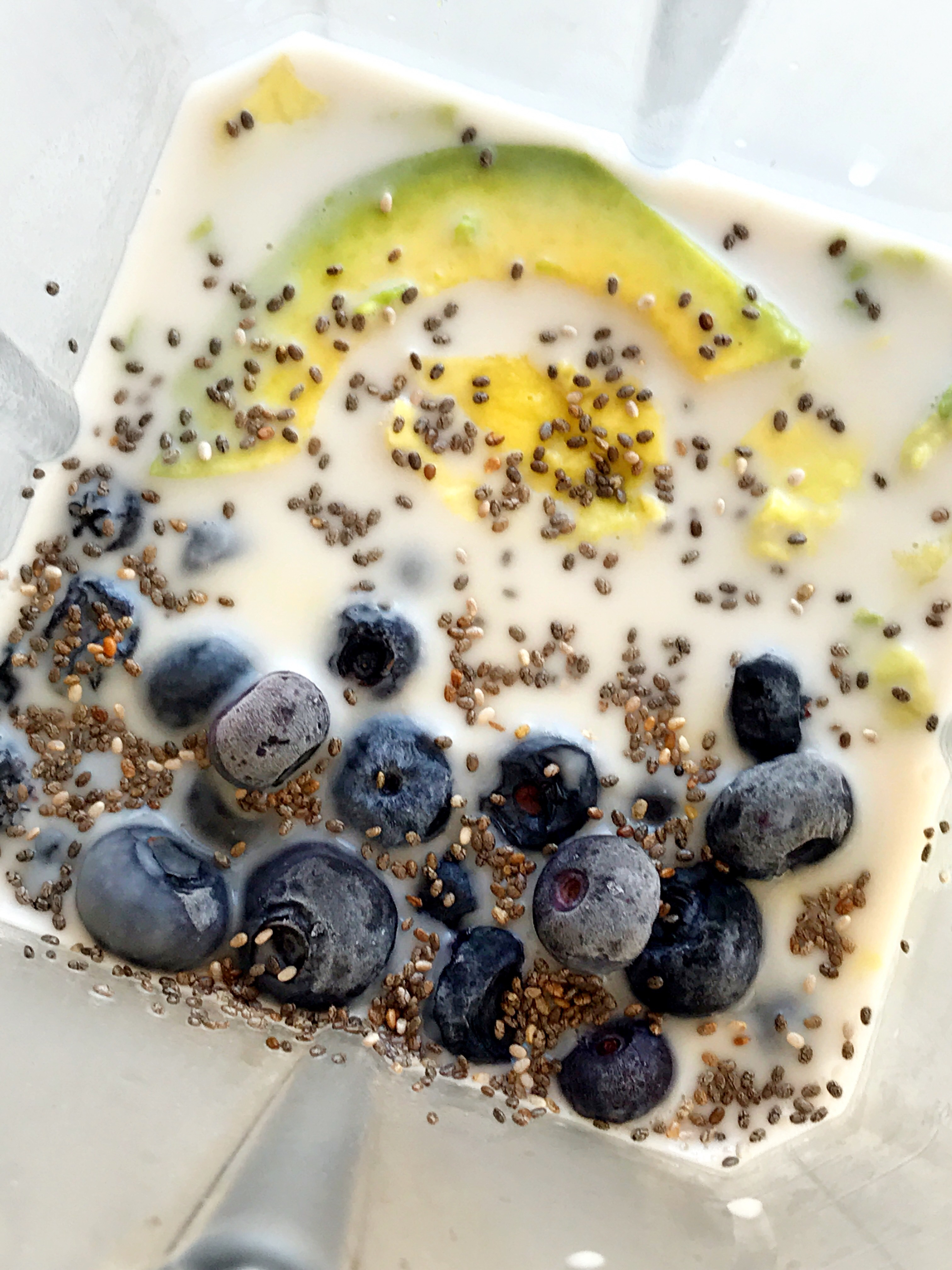 Healthy yogurt with blueberry and chia seeds