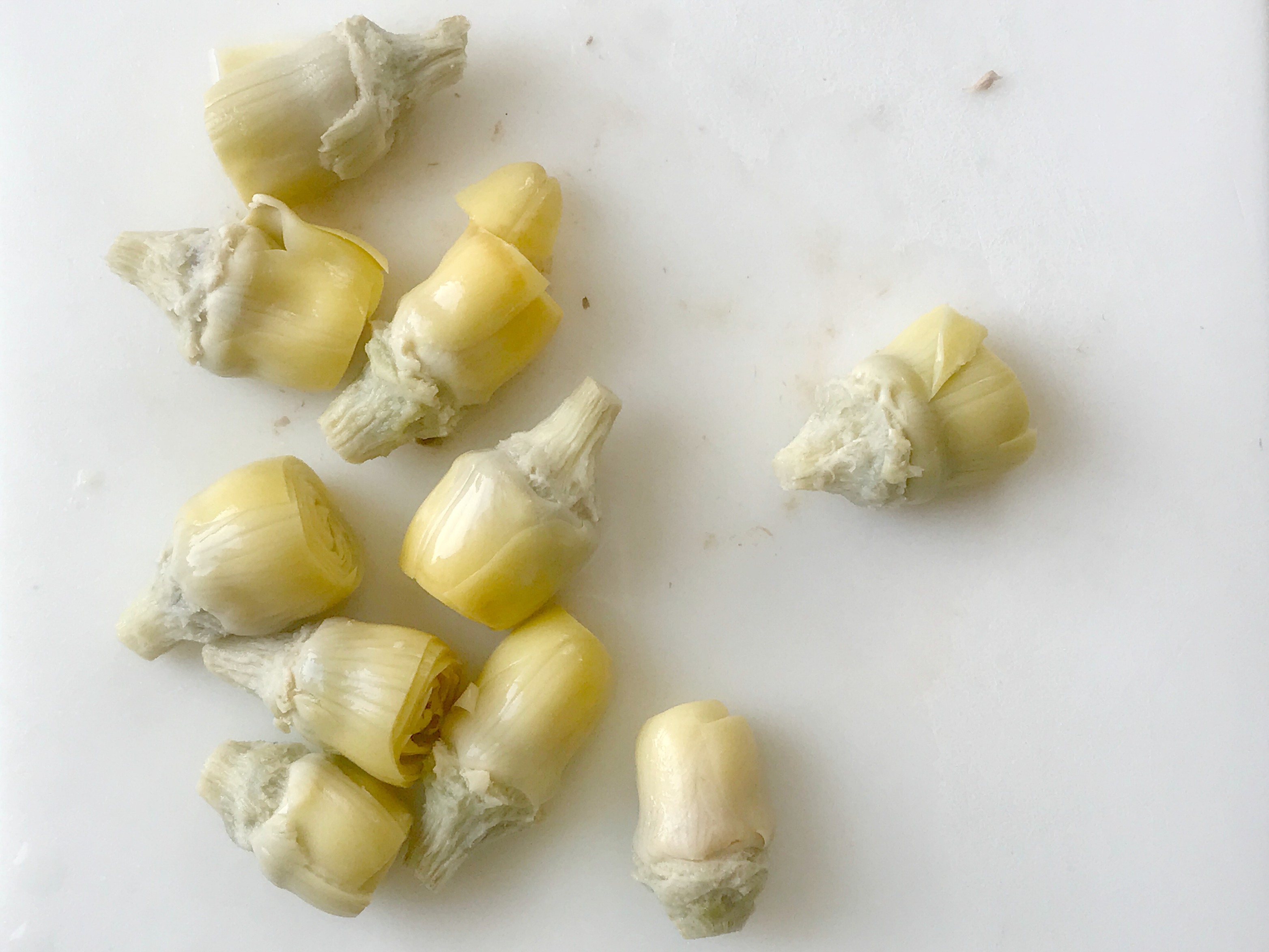 Preparing artichokes to use for salad