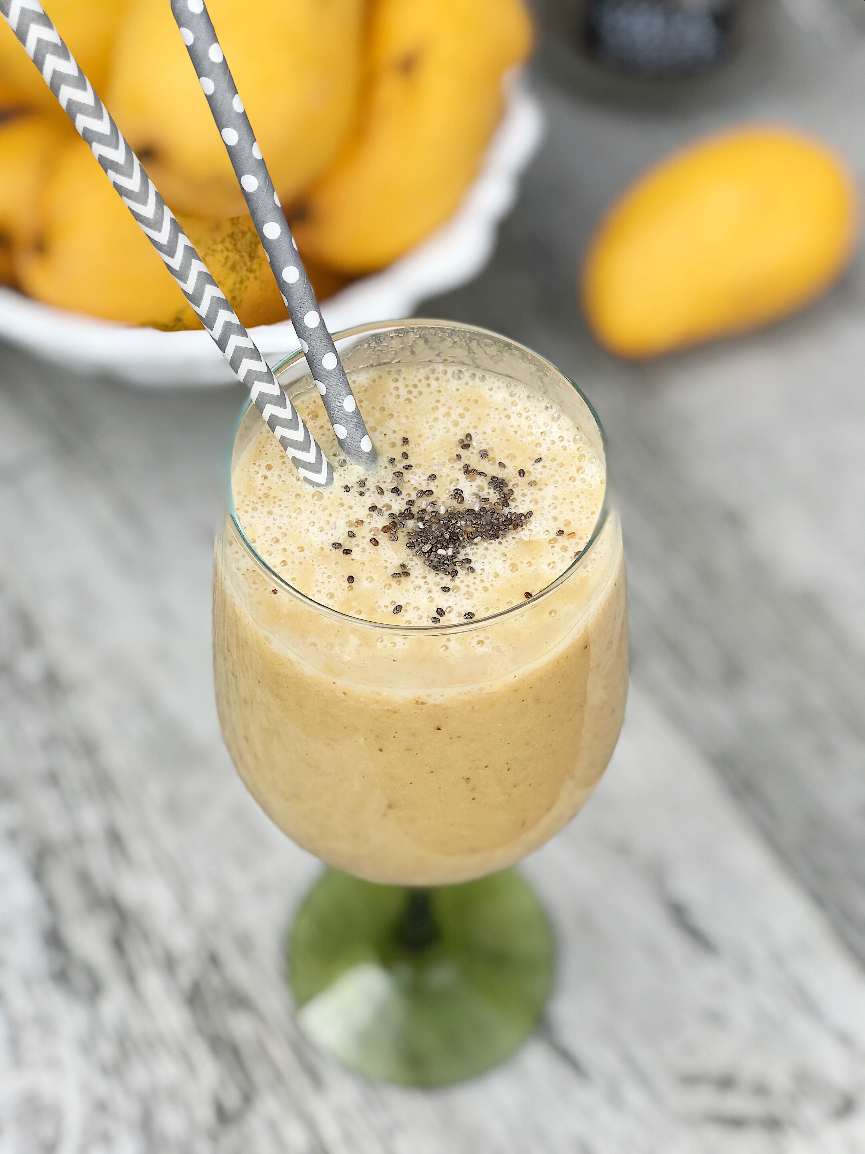 Honey Mango Smoothie recipe with chia seeds