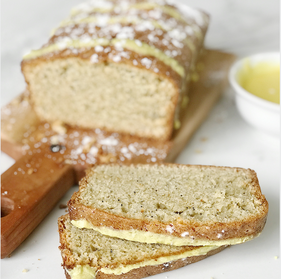 Gluten-free Lemon Zucchini Bread with Sweet Turmeric Glaze